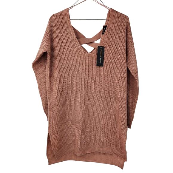 NWT AMBIANCE APPAREL Pink Sweater Womens Size Medium M - Picture 1 of 7